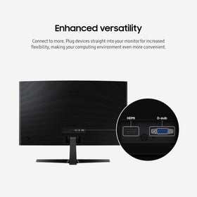 Samsung S3 monitor HDMI and D-sub ports enable easy device connectivity.