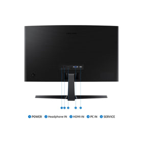 Samsung S3 24-inch monitor in office setup paired with laptop for productivity.