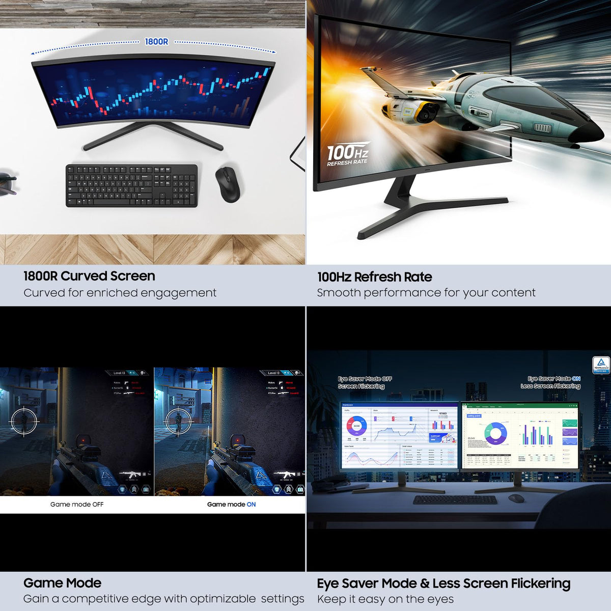 Samsung S3 100Hz curved display supports smooth motion for fast scenes