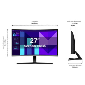 Samsung S3 27-inch curved monitor game mode ready for quick color adjustments