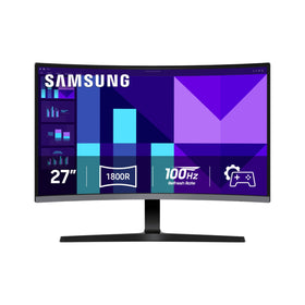 Samsung S3 27-inch curved monitor front view for immersive gaming and productivity