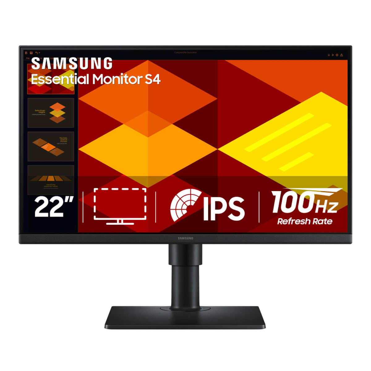 Samsung S40GD borderless IPS monitor with vivid colors across the screen.