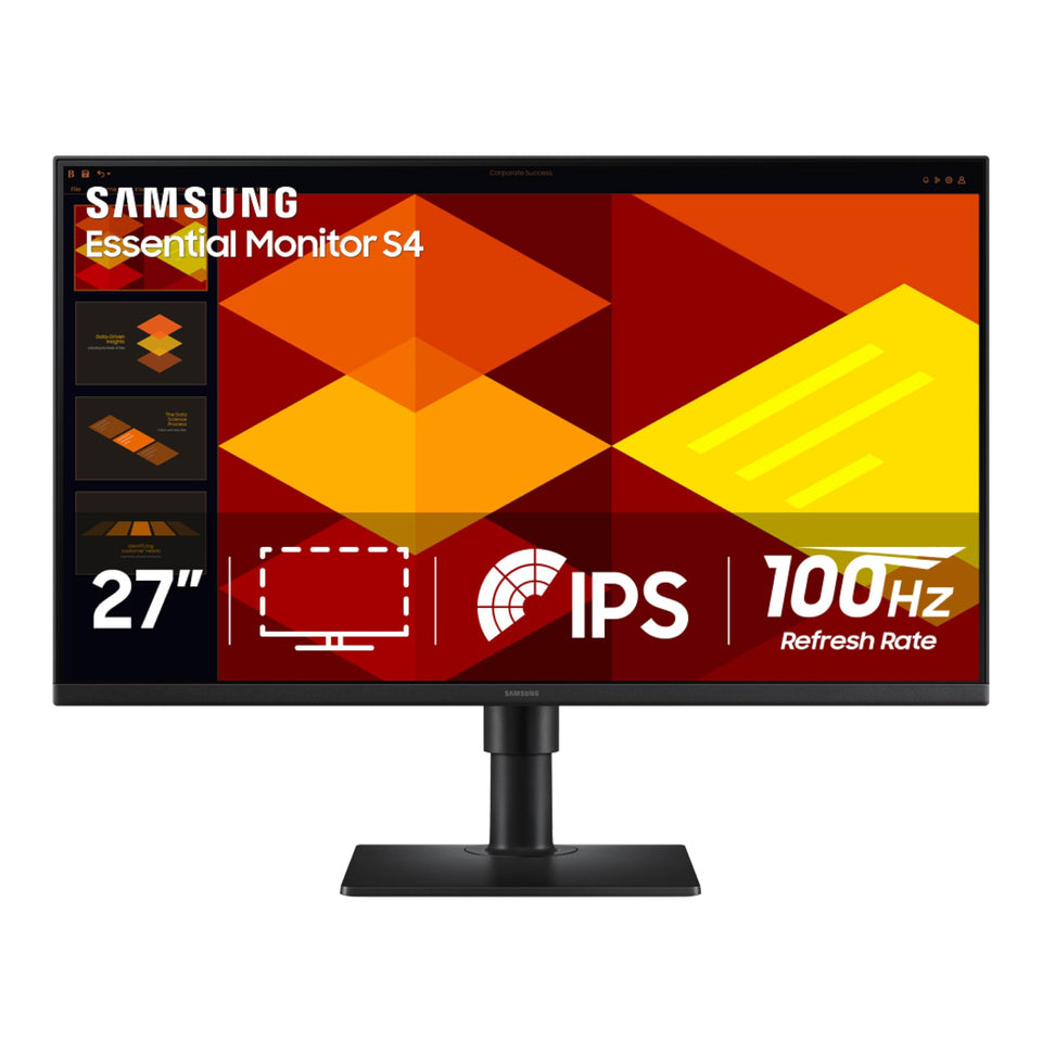 Samsung S40GD borderless monitor delivers edge to edge color clarity for professional work.