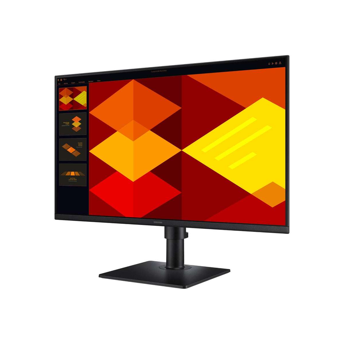 Samsung S40GD ergonomic stand supports height adjustment and flexible viewing.