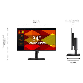 Samsung S40GD Eye Saver Mode lowers blue light for comfortable long viewing.