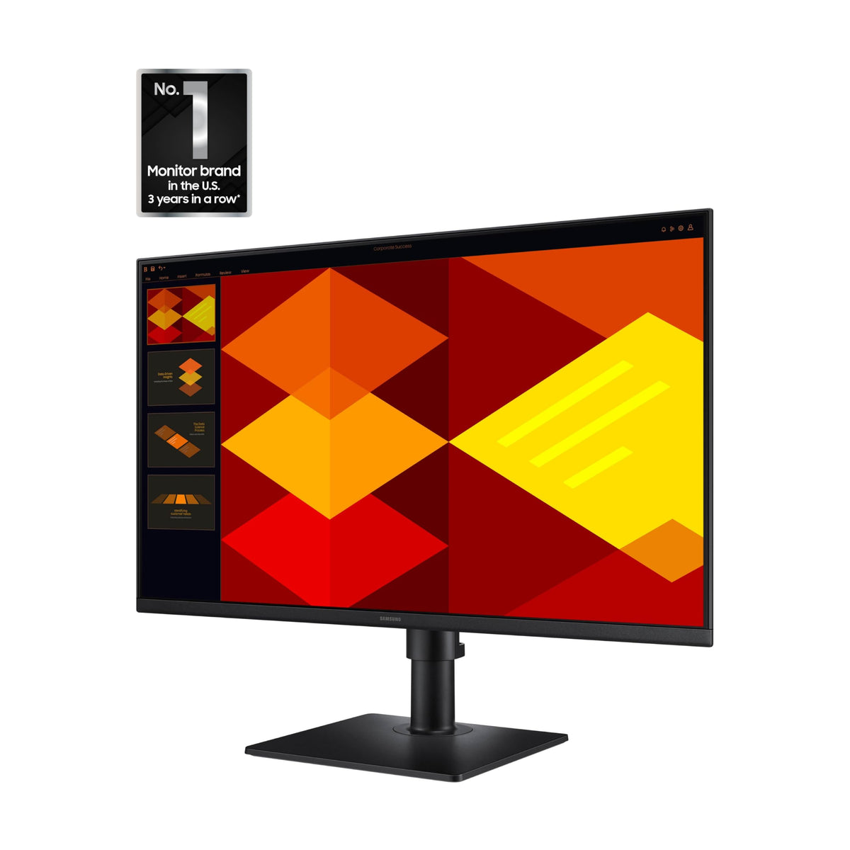 Samsung S40GD IPS panel showcases vibrant, consistent colors from any angle.