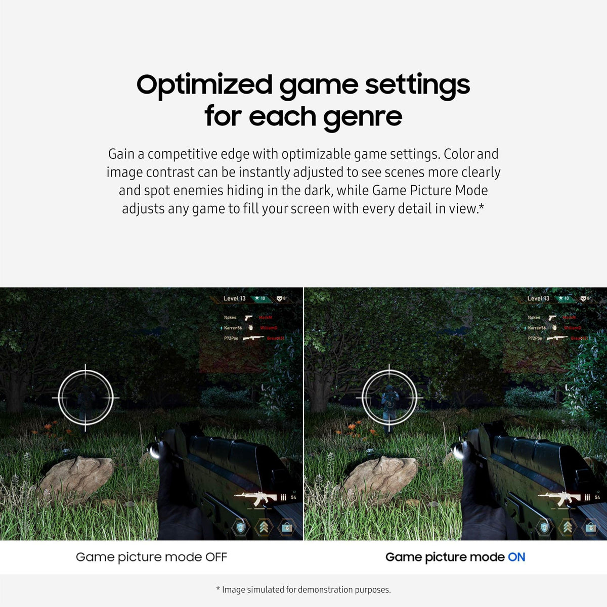 Samsung S40GD ultra-thin bezels maximize screen space.