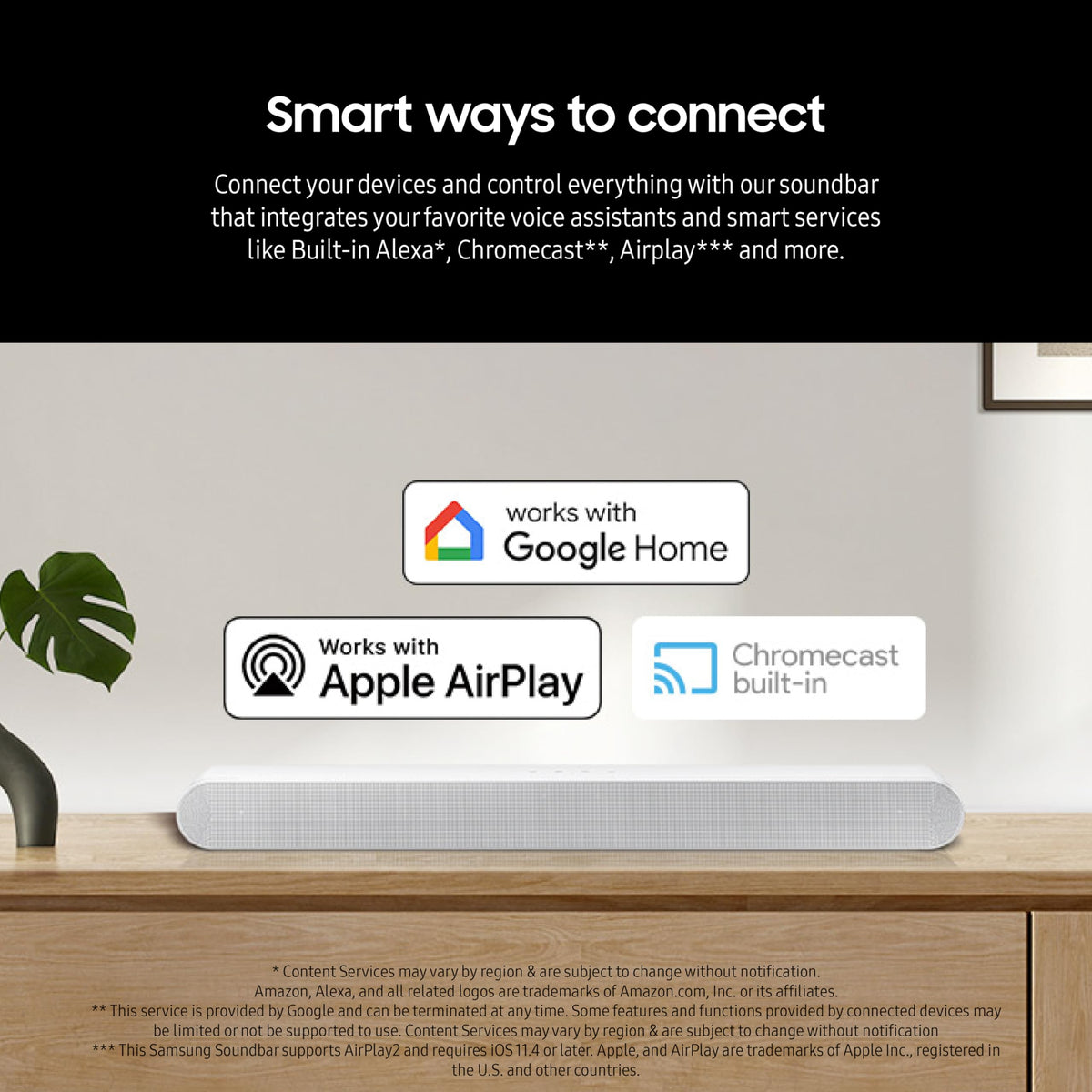 Samsung S61D Adaptive Sound emphasizes dialogue across content types