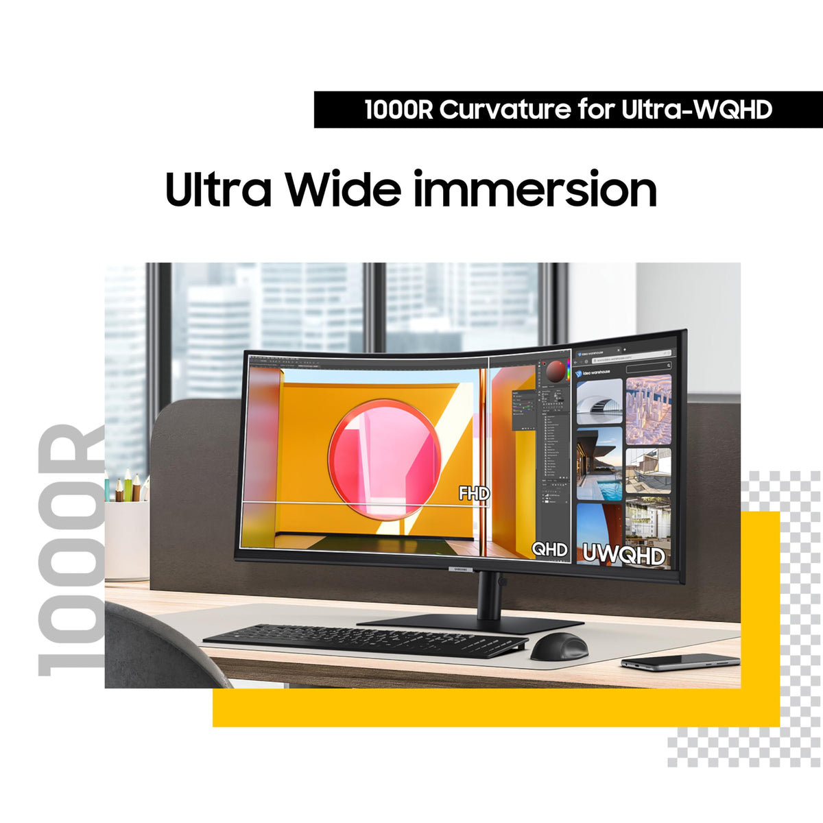 Samsung S65UC HDR10 color range with true-to-life contrasts