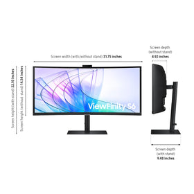 Samsung ViewFinity S65VC HDR10 colors for true-to-life contrast and depth.
