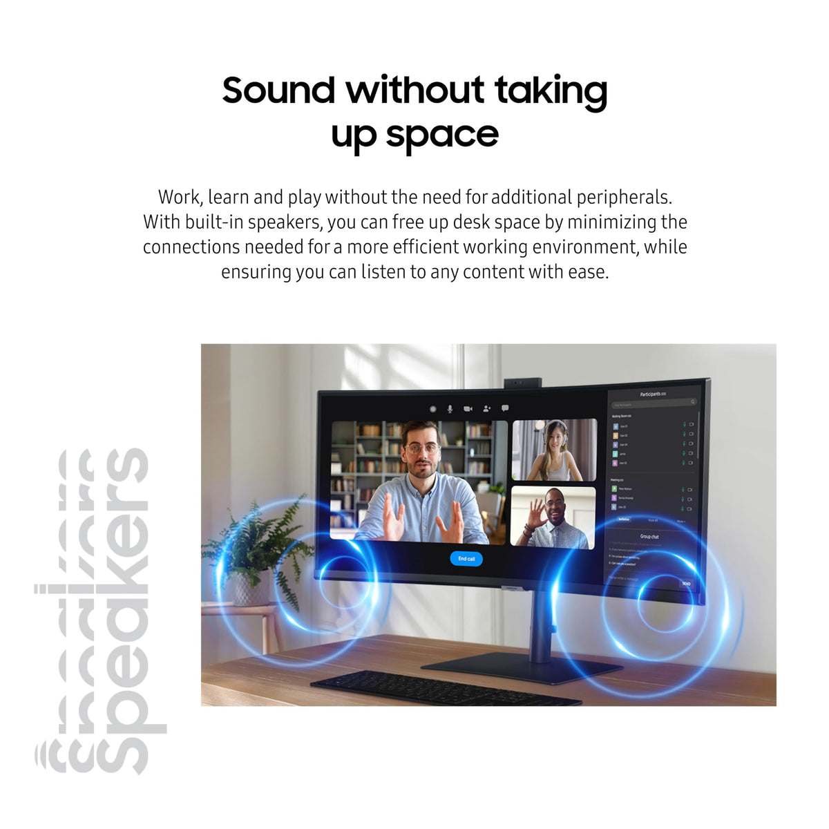 Samsung ViewFinity S65VC USB-C port powers and transfers data with one cable.