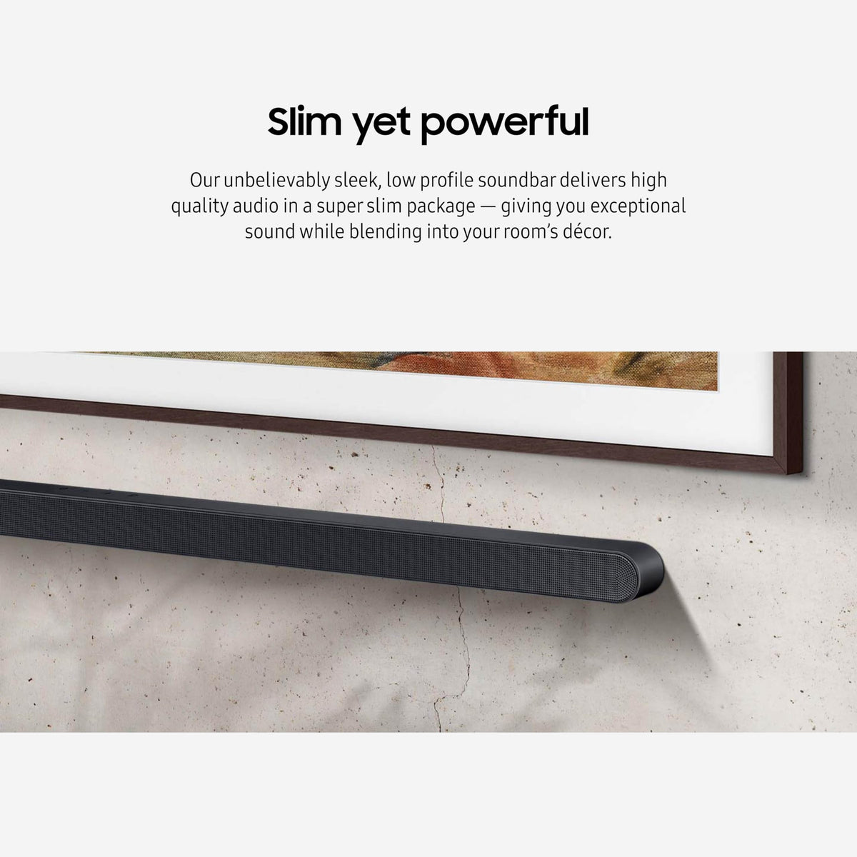 Samsung S700D Q-Symphony sync shows TV and soundbar working together for richer audio