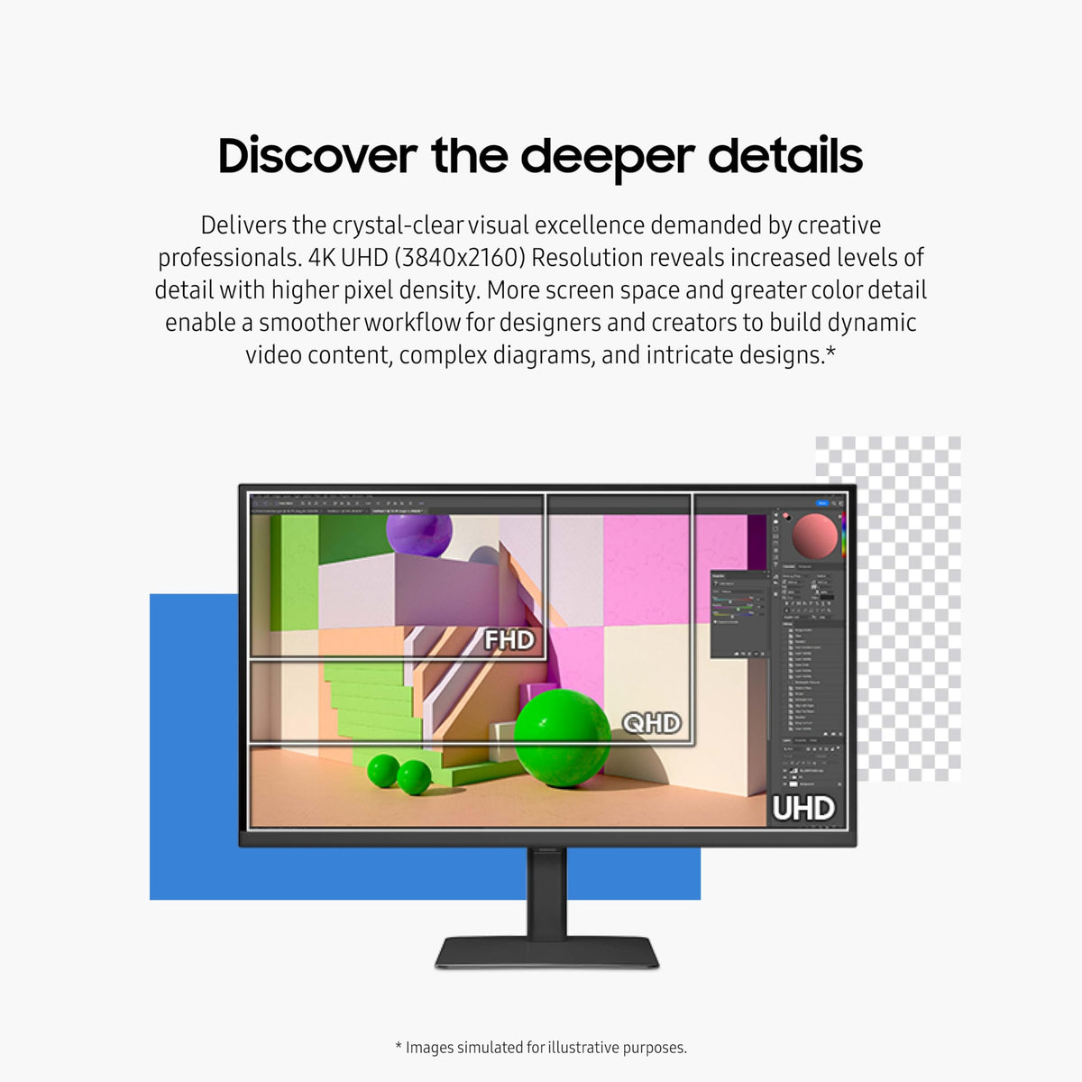 Samsung ViewFinity S8 S80D easy setup stand enables tool-free mounting