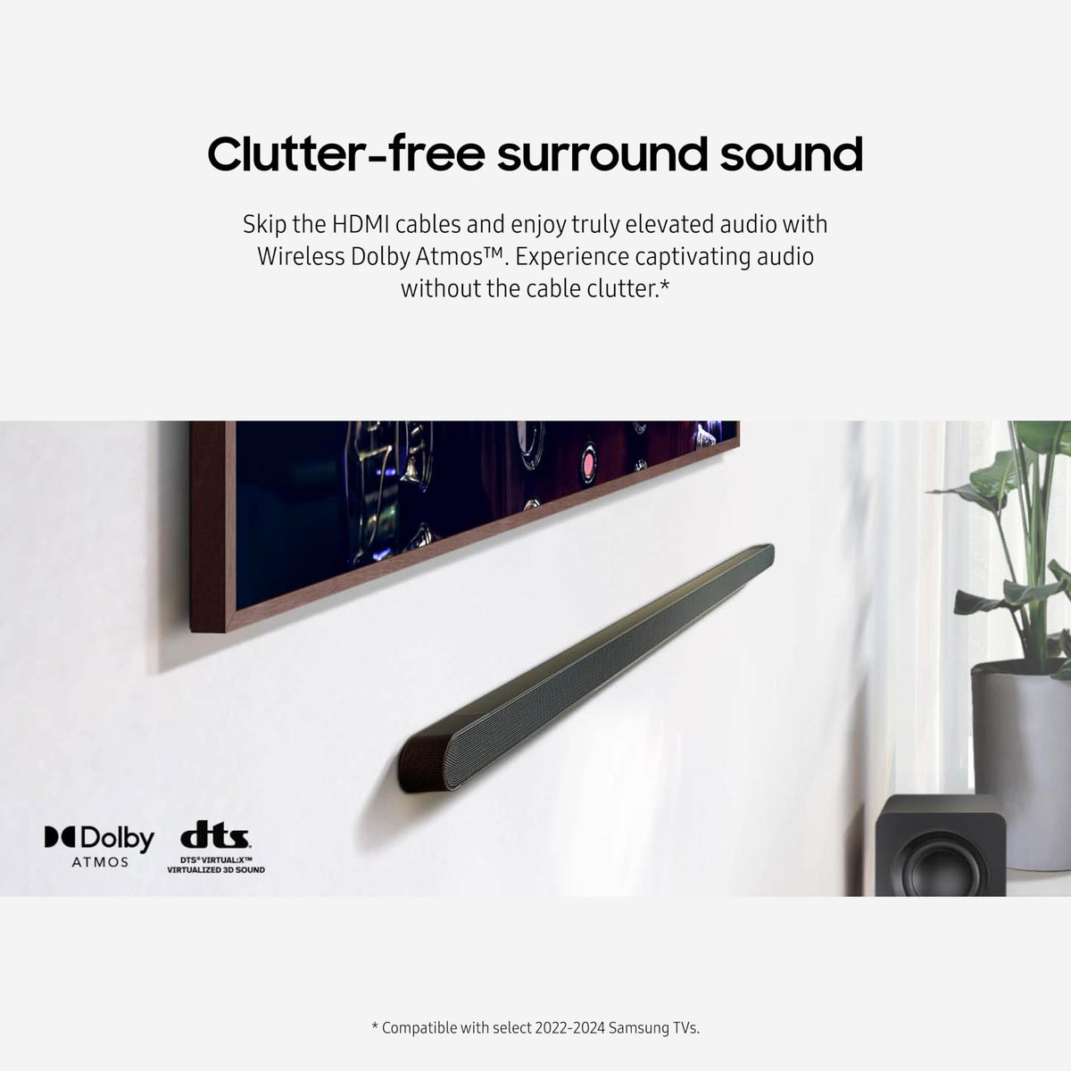 Samsung S800D Q-Symphony setup synchronizes with a Samsung TV for richer output
