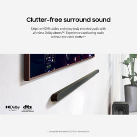 Samsung S800D Q-Symphony setup synchronizes with a Samsung TV for richer output
