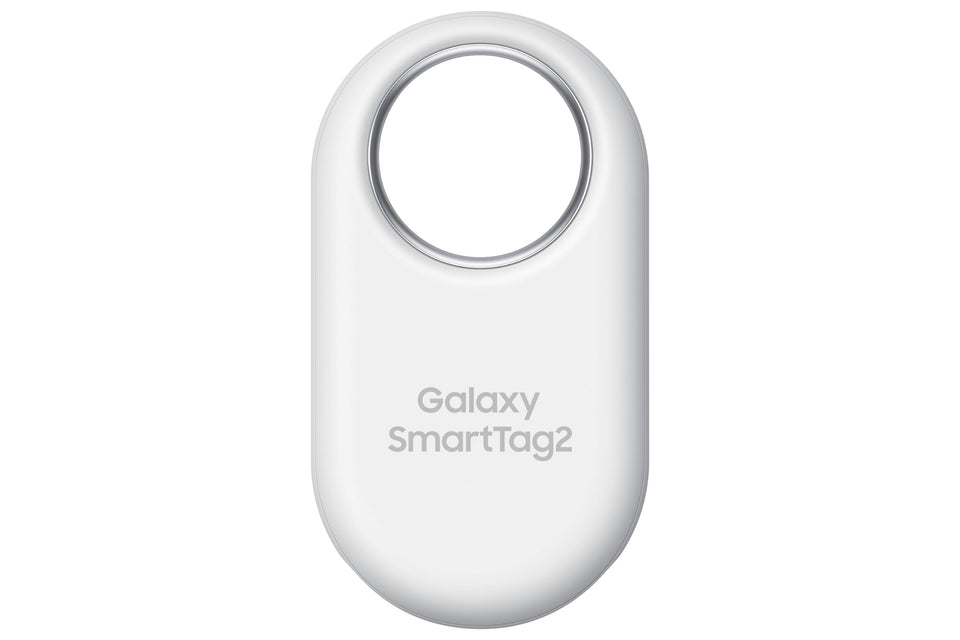 Samsung SmartTag2 app setup screen demonstrates quick item tracking and precise finding.