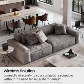 Samsung SWA-9250S power cable included supports quick, tidy installation