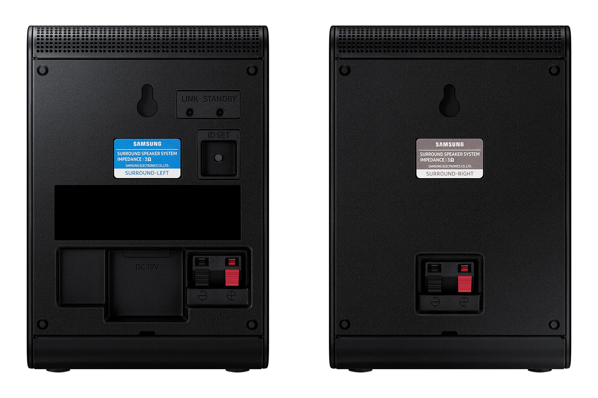 Samsung SWA-9250S rear wireless setup demonstrates easy integration with compatible soundbars