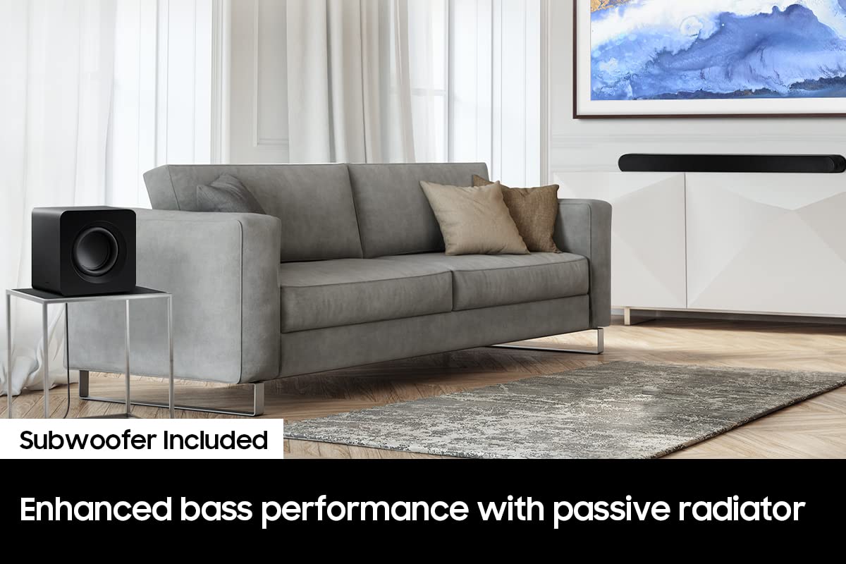 Samsung SWA-W510 passive radiator delivers deeper bass feel in a compact size.