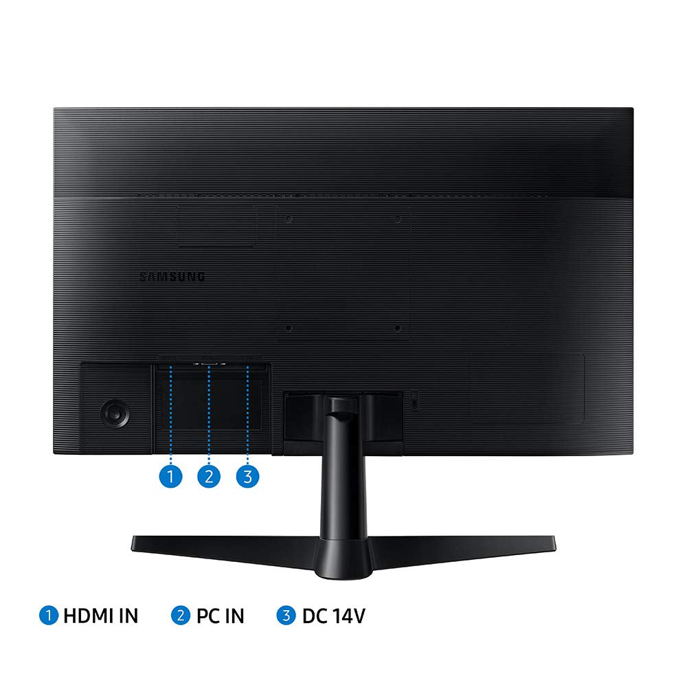 Samsung 24in T350 side view highlighting HDMI port for easy connections.