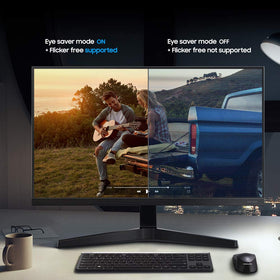 Samsung T350 tilt-adjustable stand enabling comfortable ergonomic setup.