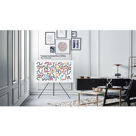 Samsung The Frame 65-inch bezel modern white magnetic swap demonstrates quick style updates