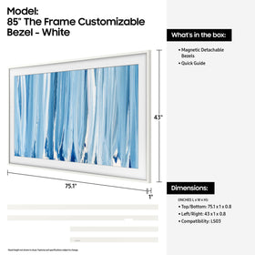 Samsung The Frame Modern Teak bezel adds warmth with easy color swaps.