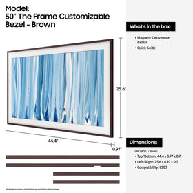 Samsung The Frame bezel Modern Teak for warm room accents and quick swaps.
