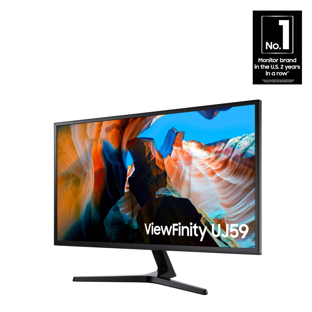 Samsung UJ59 ports highlight dual HDMI 2.0 connectivity for easy multi-device setups.