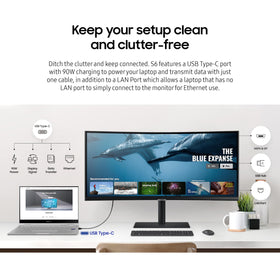 Samsung Viewfinity S65UA Intelligent Eye Care helps reduce fatigue during long sessions