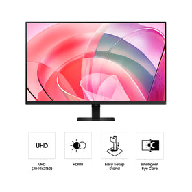 Samsung ViewFinity S7 32 angled view demonstrates ergonomic tilt for comfort.