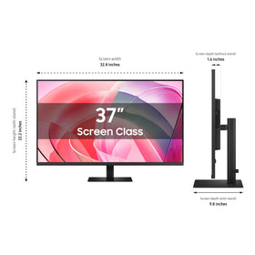 Samsung ViewFinity S7 Easy Setup Stand enables tool-free workstation assembly.