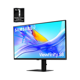 Samsung ViewFinity S8 HDR10 delivers rich colors and contrast for visuals.
