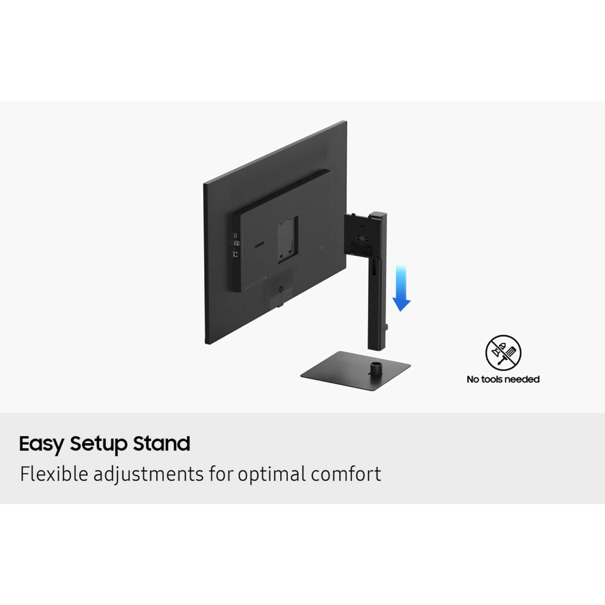 Samsung ViewFinity S8 USB-C and LAN connectivity for laptops and networks.