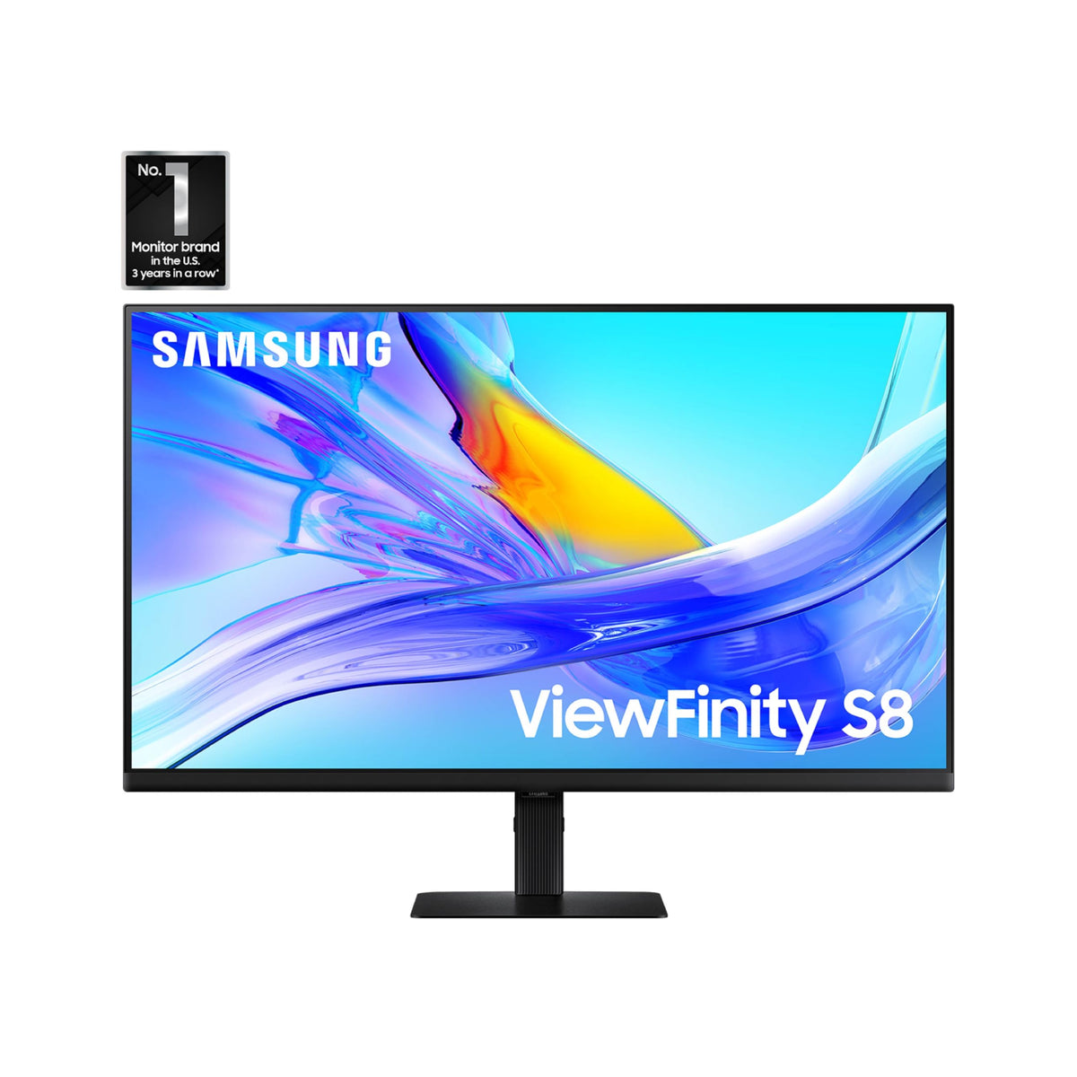 Samsung ViewFinity S8 USB-C port delivering up to 90W charging and data transfer.