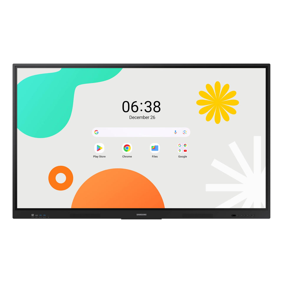 Samsung WAF65 home screen customization enhances classroom setup and quick access.