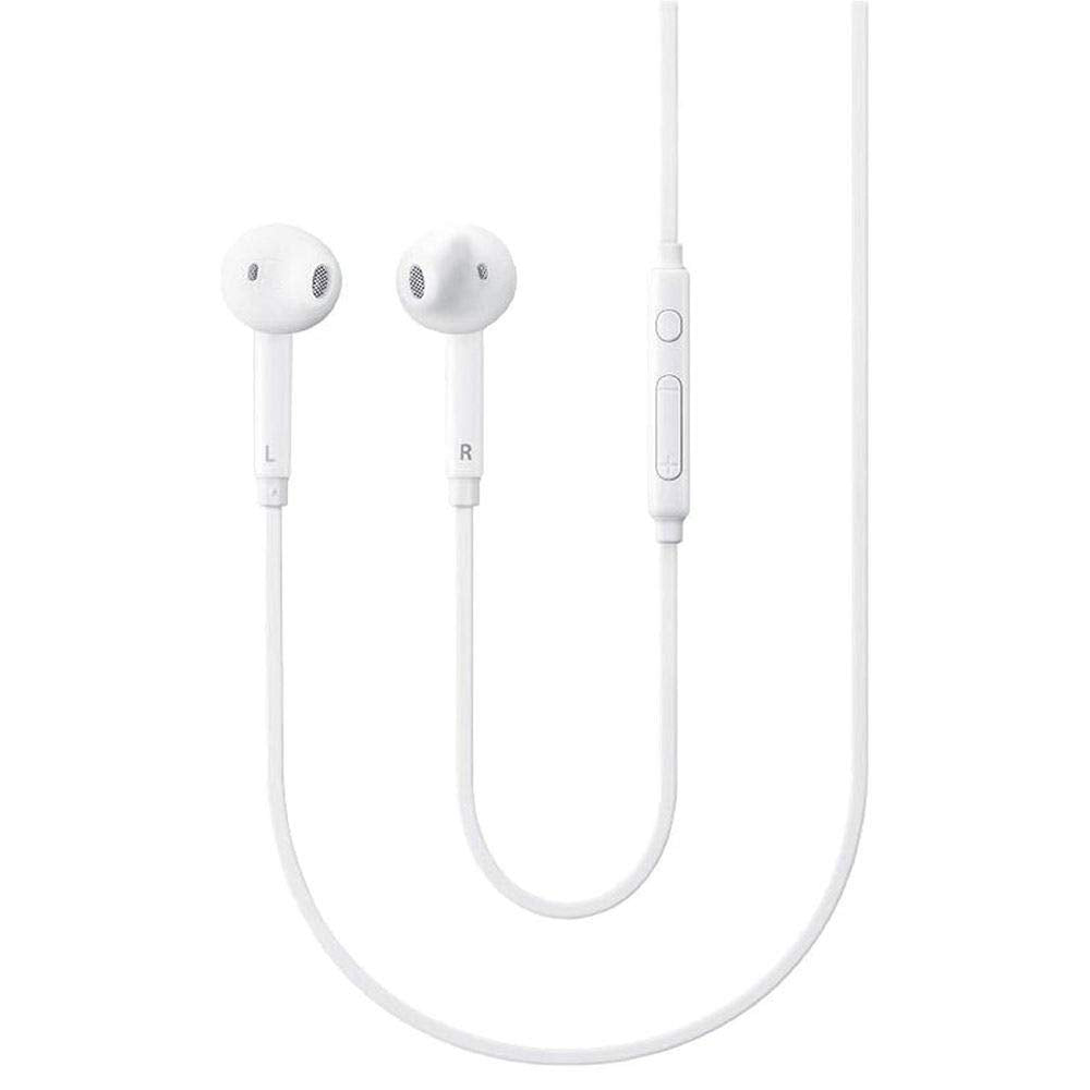Samsung wired earbuds 3.5mm plug close-up highlighting reliable wired connection.