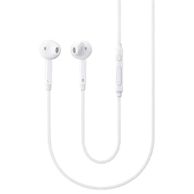 Samsung wired earbuds 3.5mm plug close-up highlighting reliable wired connection.
