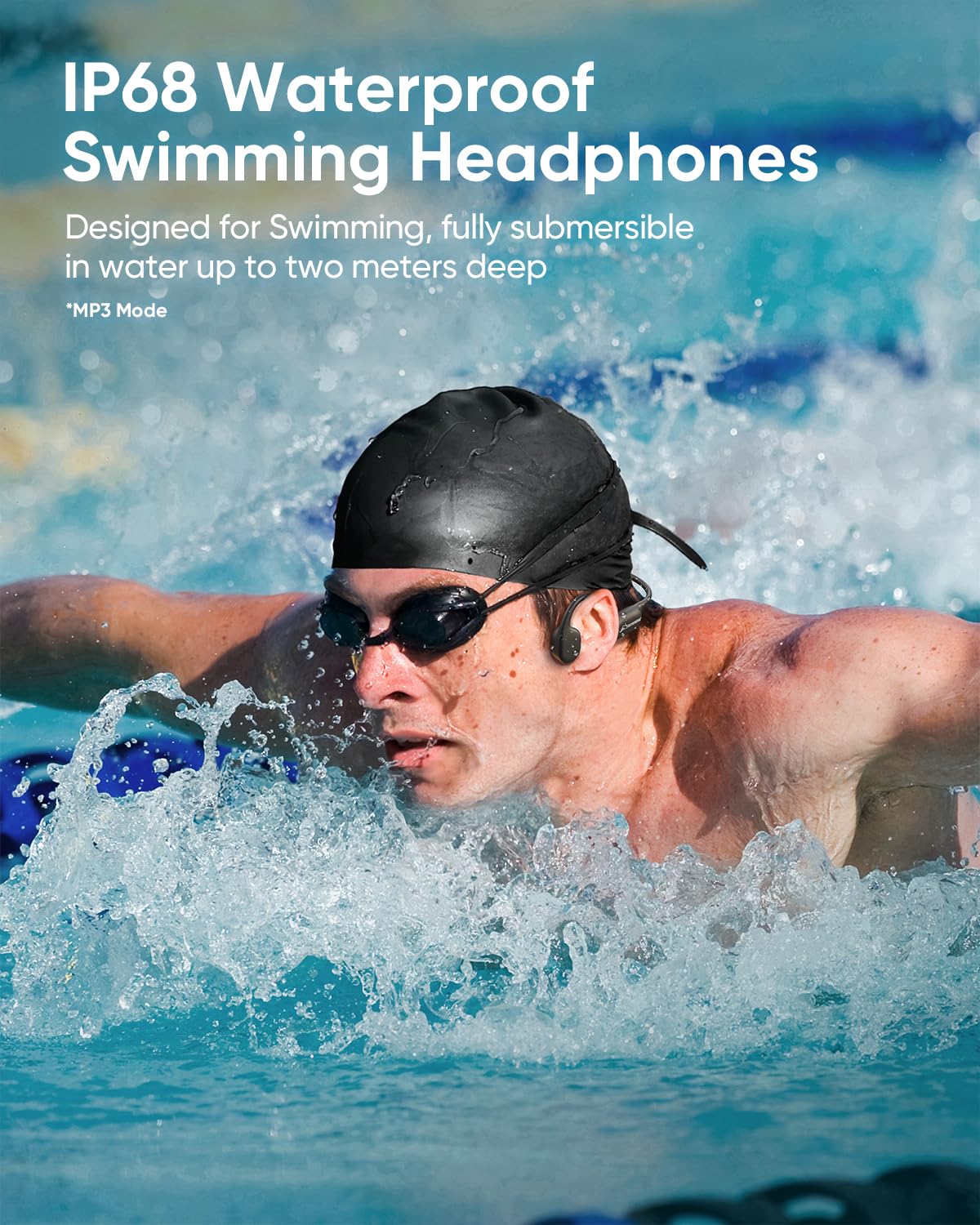 SAMVEK close-up of bone conduction pad highlighting secure contact benefit