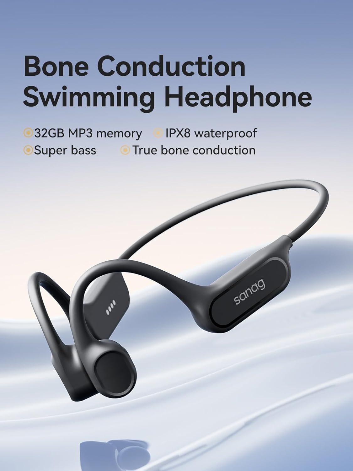 Sanag B33S worn by a runner demonstrating secure fit and open-ear awareness for safe outdoor exercise