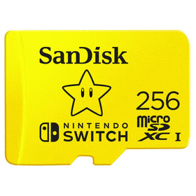 SanDisk 256GB microSD card for Nintendo Switch expands your game library.