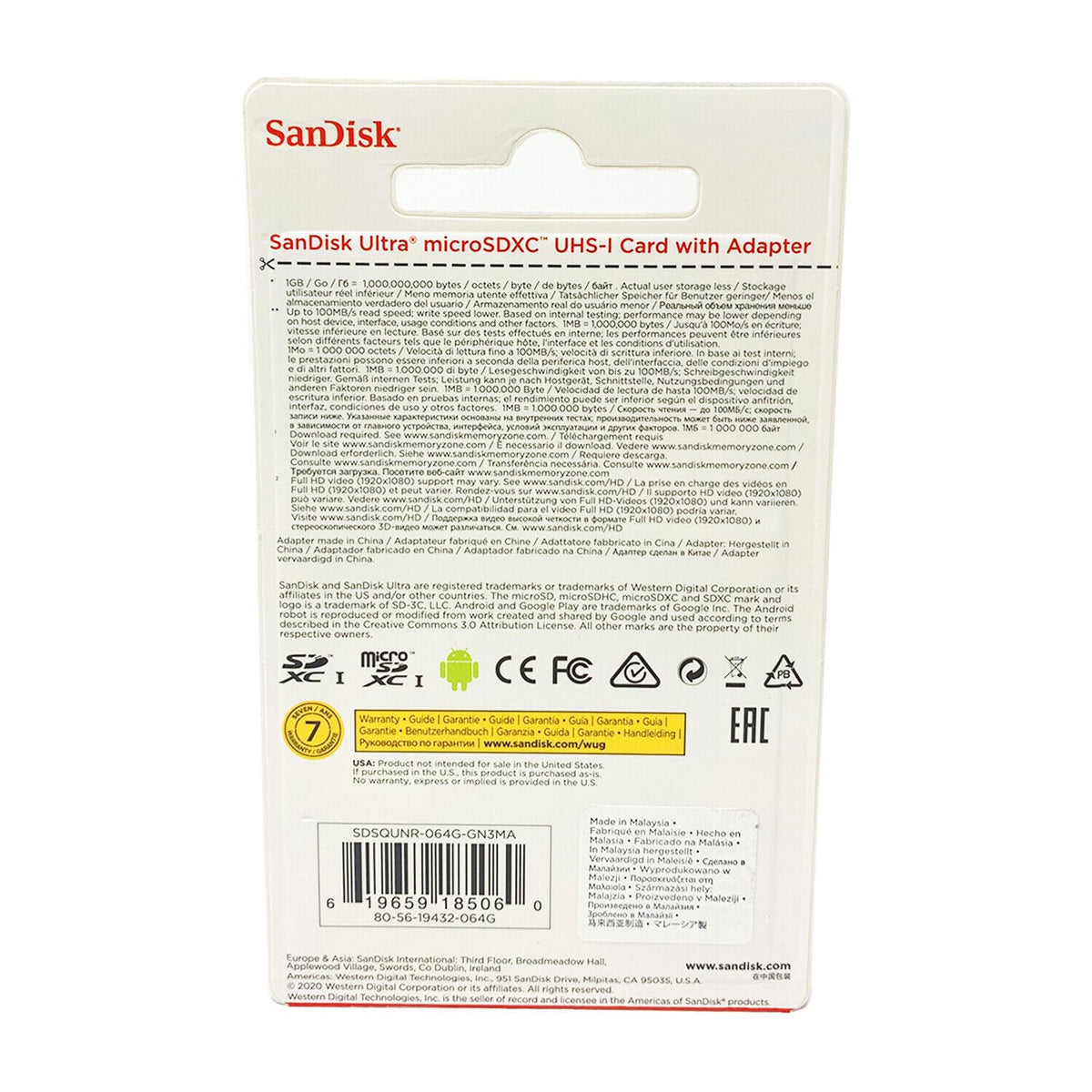 Sandisk 64GB microSD card being inserted into a Fire Tablet for extra storage