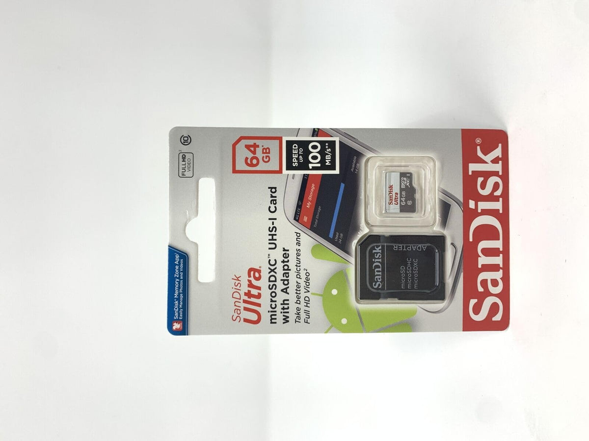 Sandisk 64GB microSD card inserted in a Fire TV for additional apps