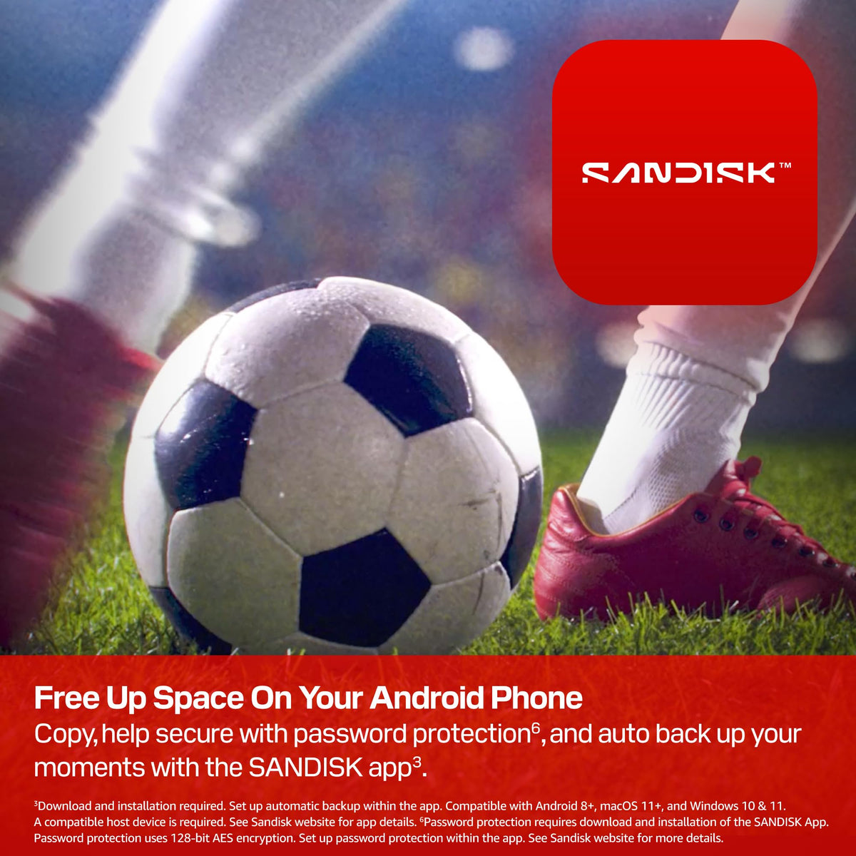 Sandisk packaging box showing branded retail presentation and gift-ready look