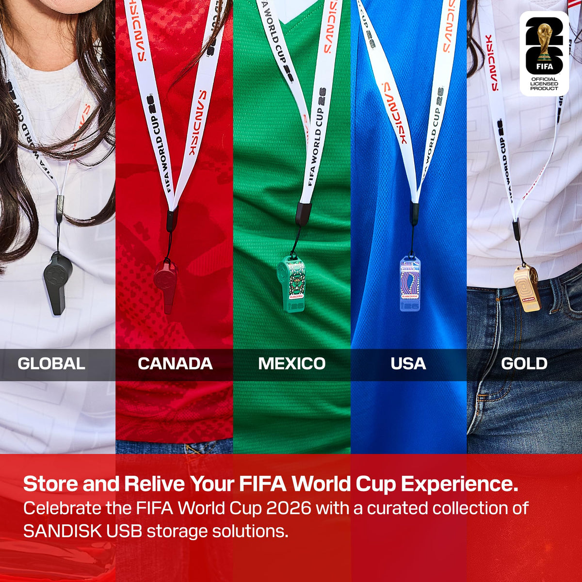 Sandisk whistle-shaped side profile emphasizing unique tournament design