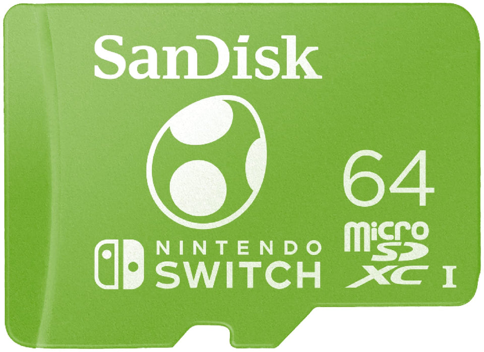 SanDisk Yoshi front packaging showing card and benefits