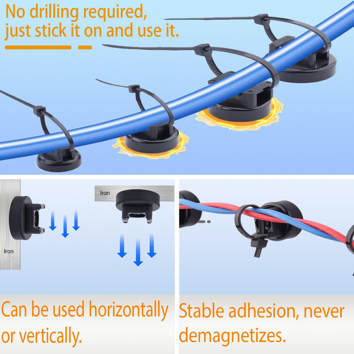 SangAncons zbab1 keeps cables organized on desks or dashboards