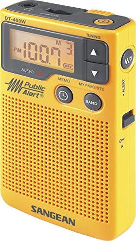 Sangean DT-400W keypad close-up shows easy tuning and preset access