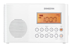 Sangean H201 IPX7 waterproof body for safe shower listening and outdoor use