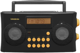 Sangean PR-D17 display backlight ensuring easy reading in low light.